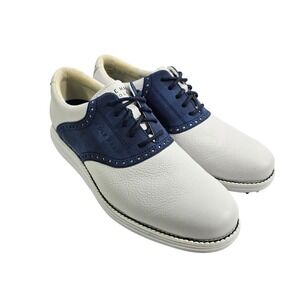 Cole Haan OG Original Grand Saddle Leather Golf Shoes Mens Sz 9 White / Blue EUC